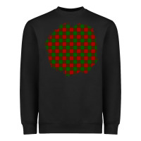 Black Christmas Tartan Patch Heavyweight Sweatshirt - BundleAndBundleShop