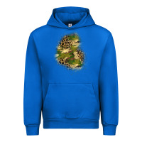 Cobalt camouflage and leopard patch  1 Urban Hoodie - BundleAndBundleShop