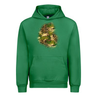 Emerald camouflage and leopard patch  1 Urban Hoodie - BundleAndBundleShop