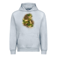 Heather Grey camouflage and leopard patch  1 Urban Hoodie - BundleAndBundleShop