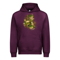 Mauve Wine camouflage and leopard patch  1 Urban Hoodie - BundleAndBundleShop