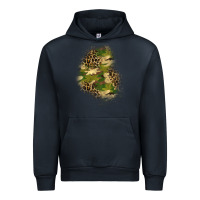 Navy camouflage and leopard patch  1 Urban Hoodie - BundleAndBundleShop