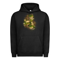 Pigment Black camouflage and leopard patch  1 Urban Hoodie - BundleAndBundleShop