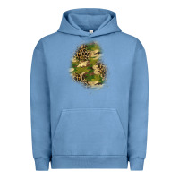 Pigment Pebble Blue camouflage and leopard patch  1 Urban Hoodie - BundleAndBundleShop