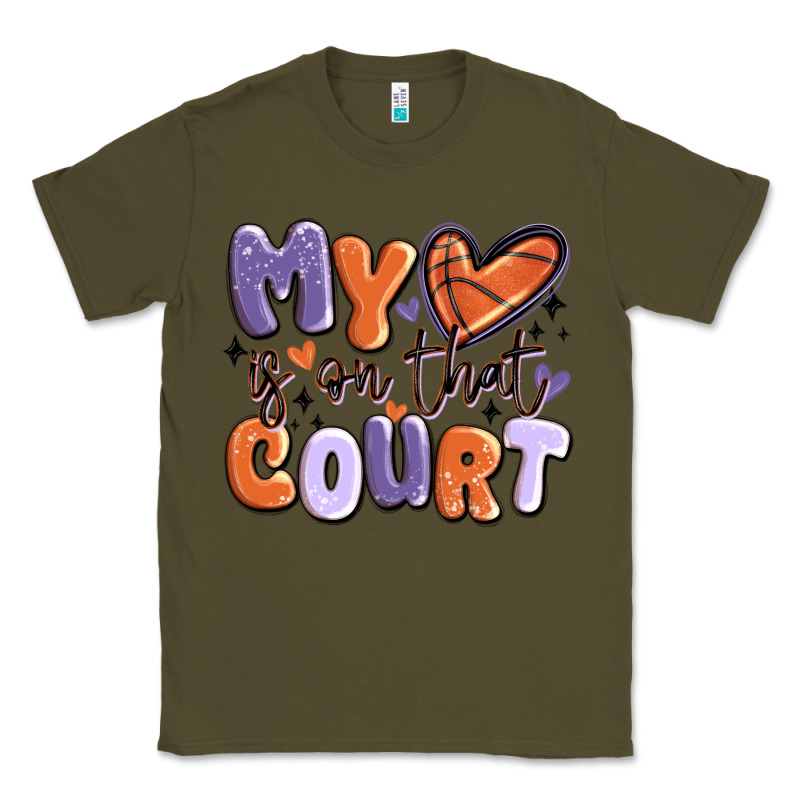 My Heart Is On That Court Classic Tee by MaliasSmallBusiness | Teevron