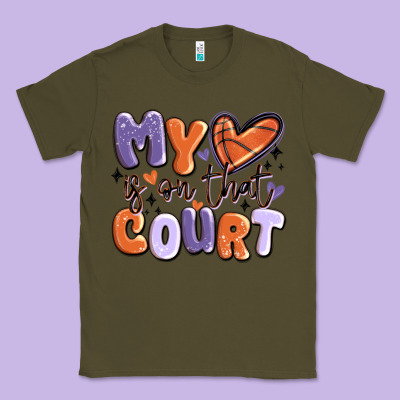 My Heart Is On That Court Classic Tee Designed By Maliassmallbusiness