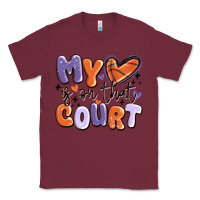 Burgundy my heart is on that court Classic Tee - MaliasSmallBusiness