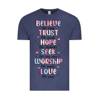 Vintage Denim believe like mary trust like joseph valentine s da Vintage Tee - MaliasSmallBusiness