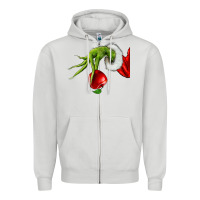 Dove Grey Christmas Character Zipper Hoodie - NancyCooperArtShop