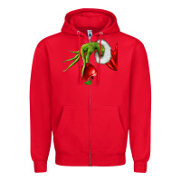 Red Christmas Character Zipper Hoodie - NancyCooperArtShop