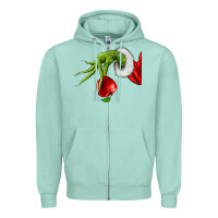 Seafoam Christmas Character Zipper Hoodie - NancyCooperArtShop