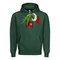 Sports Green Christmas Character Zipper Hoodie - NancyCooperArtShop