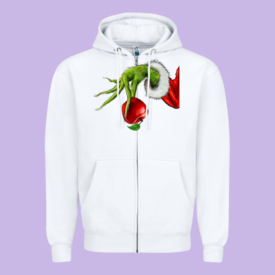 Christmas Character Zipper Hoodie Designed By Nancycooperartshop