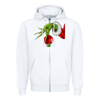 White Christmas Character Zipper Hoodie - NancyCooperArtShop