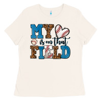 Bone my heart is on that field baseball Ladies Tee - AdoDesignShop