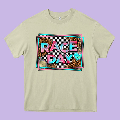 Race Day Heavy Core Tee Designed By Adodesignshop