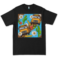 Black school bus seamless pattern Premium Tee - BundleAndBundleShop