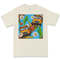 Bone school bus seamless pattern Premium Tee - BundleAndBundleShop