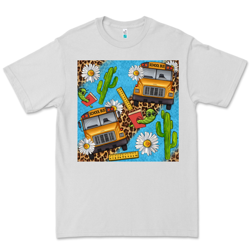 School Bus Seamless Pattern Premium Tee by BundleAndBundleShop | Teevron
