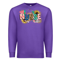 Purple nurse Premium Sweatshirt - CowGirlArtShop