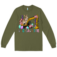 Army Green Egg Cavator Easter Long Sleeve Tee - BundleAndBundleShop