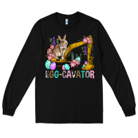 Black Egg Cavator Easter Long Sleeve Tee - BundleAndBundleShop