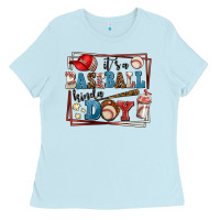 Baby Blue its a baseball kinda day Ladies Tee - AdoDesignShop