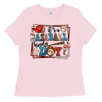 Bubblegum Pink its a baseball kinda day Ladies Tee - AdoDesignShop