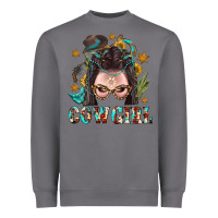 Storm Western Cowgirl Braid Hair Heavyweight Sweatshirt - BundleAndBundleShop