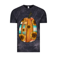 Cloud Black Serape sunflower pumpkin Vintage Tee - NancyCooperArtShop