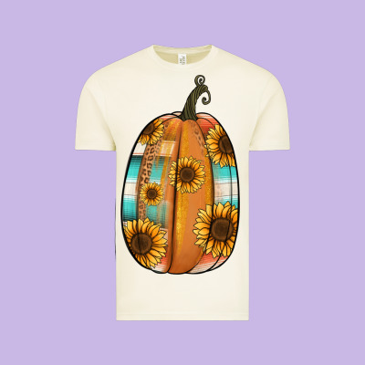 Serape Sunflower Pumpkin Vintage Tee Designed By Nancycooperartshop