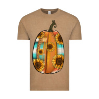 Vintage Coffee Serape sunflower pumpkin Vintage Tee - NancyCooperArtShop