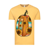 Vintage Mustard Serape sunflower pumpkin Vintage Tee - NancyCooperArtShop