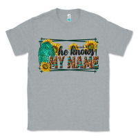 Heather Grey he knows my name isaiah 43 1 Classic Tee - NancyCooperArtShop