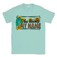 Seafoam he knows my name isaiah 43 1 Classic Tee - NancyCooperArtShop