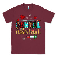 Burgundy Christmas dental assistant Classic Tee - JahusDesignShop