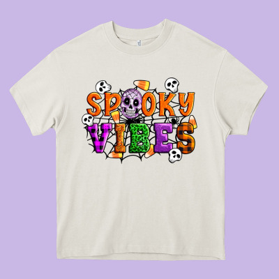 Spooky Vibes Heavy Core Tee Designed By Artiststas