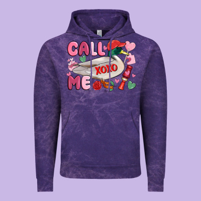 Call Me Valentine Mallard Duck Vintage Hoodie Designed By Maliassmallbusiness