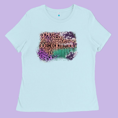 Leopard, Cowhide, Wood Pattern Frame Ladies Tee Designed By Bettercallsaul
