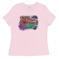 Bubblegum Pink Leopard, Cowhide, Wood Pattern Frame Ladies Tee - Bettercallsaul