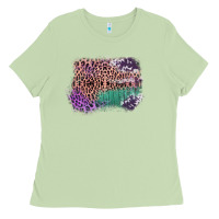 Matcha Leopard, Cowhide, Wood Pattern Frame Ladies Tee - Bettercallsaul