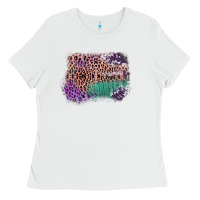 White Leopard, Cowhide, Wood Pattern Frame Ladies Tee - Bettercallsaul