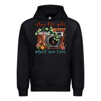 Black When Life Gets Blurry Adjust Your Focus Vintage Camera Urban Hoodie - FaDigitalArtStudio