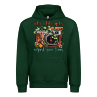 Forest Green When Life Gets Blurry Adjust Your Focus Vintage Camera Urban Hoodie - FaDigitalArtStudio