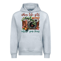 Heather Grey When Life Gets Blurry Adjust Your Focus Vintage Camera Urban Hoodie - FaDigitalArtStudio
