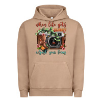 Pigment Burro When Life Gets Blurry Adjust Your Focus Vintage Camera Urban Hoodie - FaDigitalArtStudio