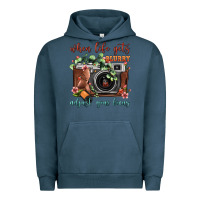 Pigment Midnight Navy When Life Gets Blurry Adjust Your Focus Vintage Camera Urban Hoodie - FaDigitalArtStudio