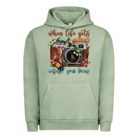 Pigment Oil Green When Life Gets Blurry Adjust Your Focus Vintage Camera Urban Hoodie - FaDigitalArtStudio