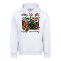 White When Life Gets Blurry Adjust Your Focus Vintage Camera Urban Hoodie - FaDigitalArtStudio
