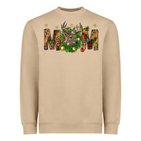Mushroom Western Mom With Reindeer Heavyweight Sweatshirt - BundleAndBundleShop